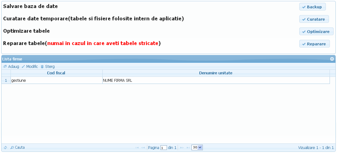  Configurare salarii - Intretinere baza de date 